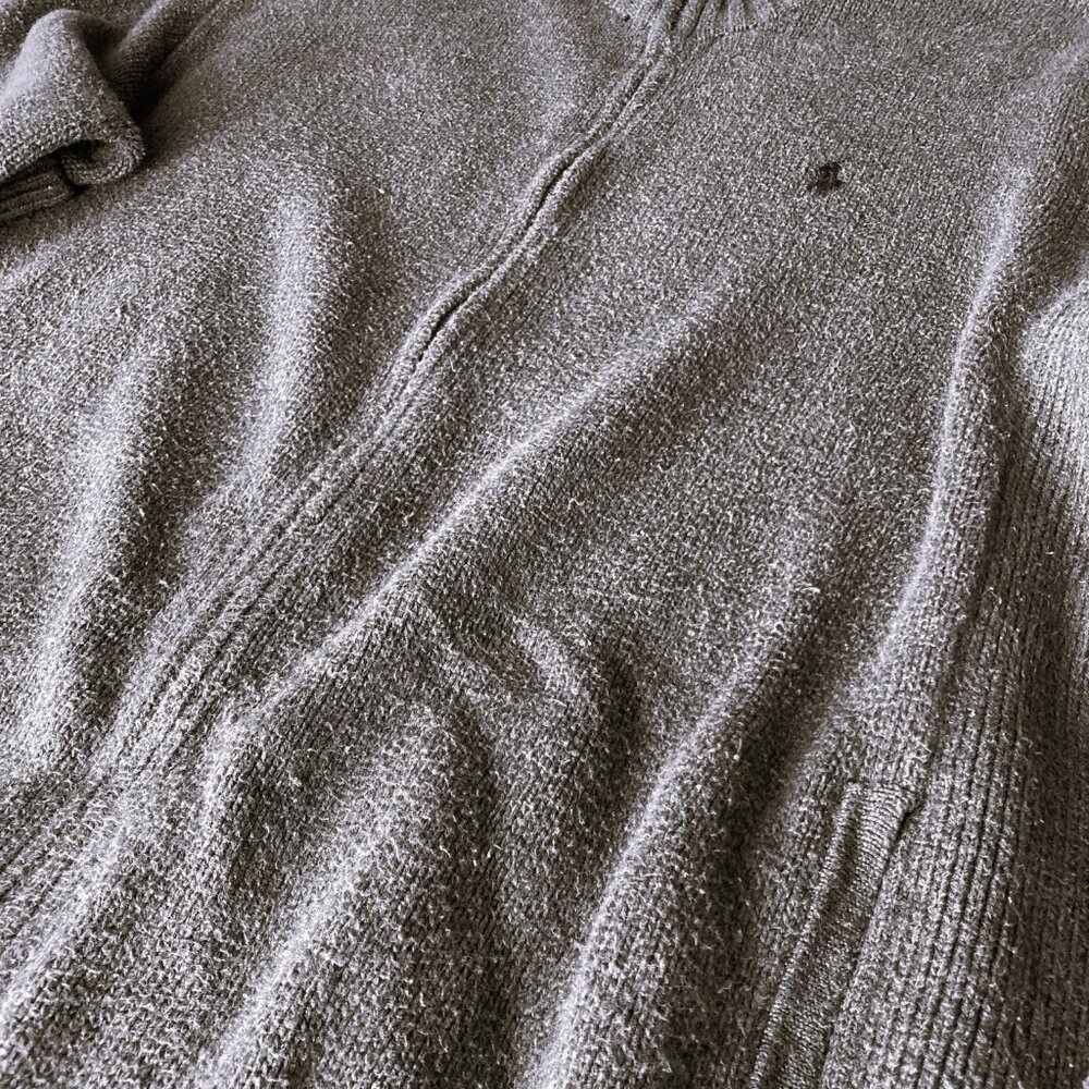 Polo Ralph Lauren Full Zip Sweater Knit Pony Cardigan in Gray Mens Size Large - Picture 2 of 6